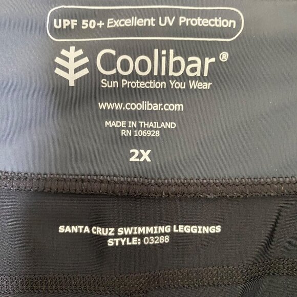 Coolibar Santa Cruz UPF 50+ Swimming Leggings - Women’s 2X - Black - NWT - Picture 3 of 11